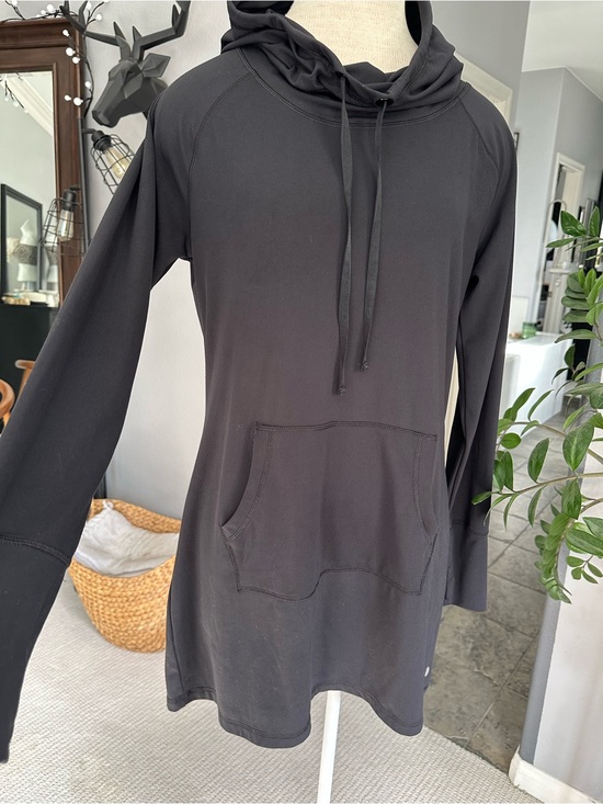 Yogalicious Dresses & Skirts - Yogalicious Black Hooded Dress with Kangaroo Pocket size large